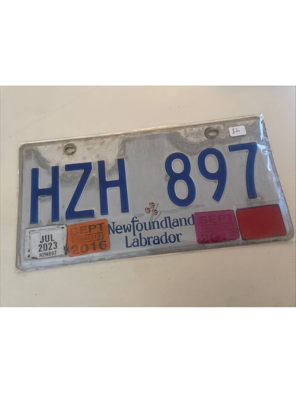 Newfoundland License Plate (Expired) Labrador HZH 897 2023 2016 2015